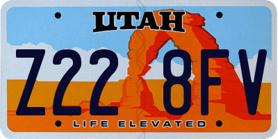 UT license plate Z228FV