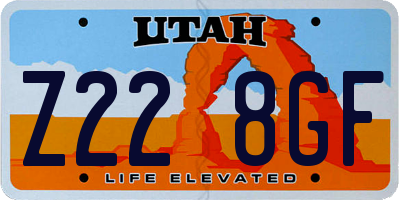 UT license plate Z228GF