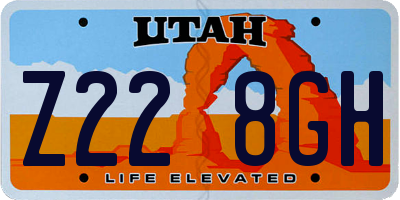 UT license plate Z228GH