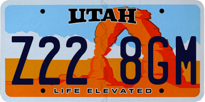 UT license plate Z228GM