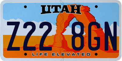 UT license plate Z228GN