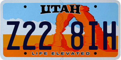 UT license plate Z228IH