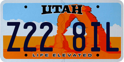UT license plate Z228IL