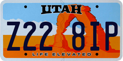UT license plate Z228IP