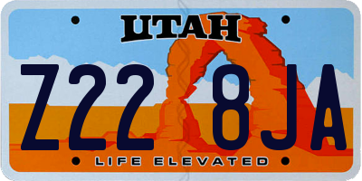UT license plate Z228JA