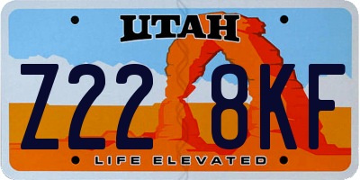 UT license plate Z228KF