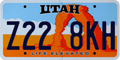 UT license plate Z228KH