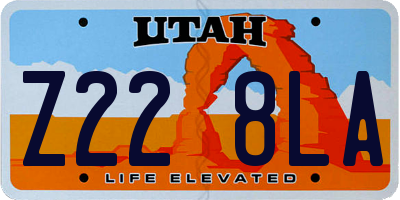 UT license plate Z228LA