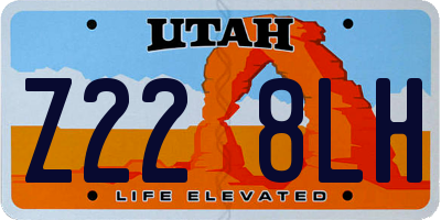 UT license plate Z228LH