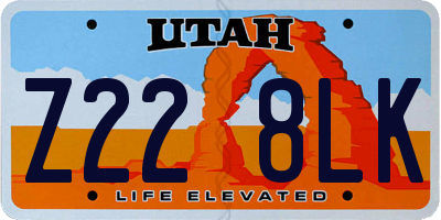 UT license plate Z228LK