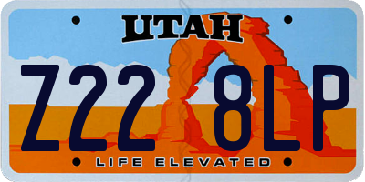 UT license plate Z228LP