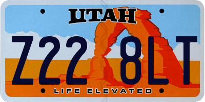 UT license plate Z228LT