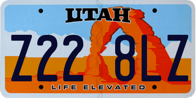 UT license plate Z228LZ