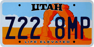 UT license plate Z228MP