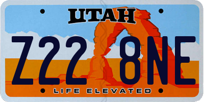 UT license plate Z228NE