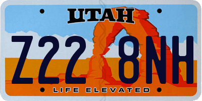 UT license plate Z228NH