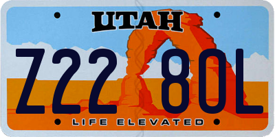 UT license plate Z228OL