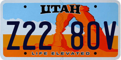 UT license plate Z228OV