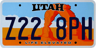 UT license plate Z228PH