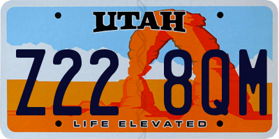UT license plate Z228QM