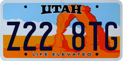 UT license plate Z228TG