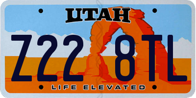 UT license plate Z228TL
