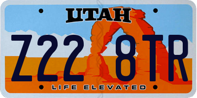 UT license plate Z228TR