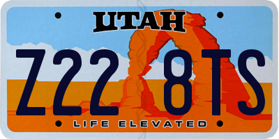 UT license plate Z228TS