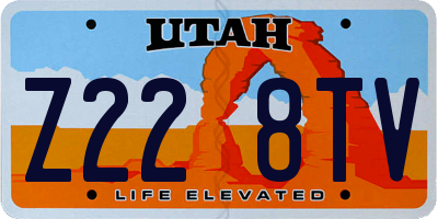 UT license plate Z228TV