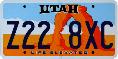 UT license plate Z228XC