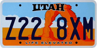 UT license plate Z228XM