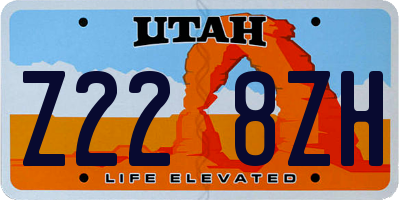 UT license plate Z228ZH