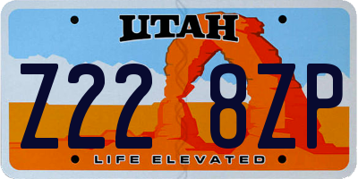 UT license plate Z228ZP