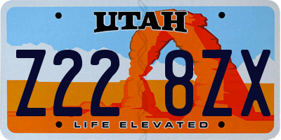 UT license plate Z228ZX
