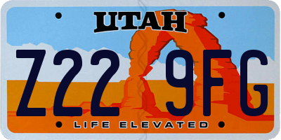 UT license plate Z229FG