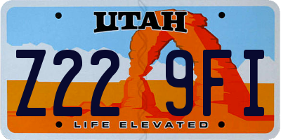 UT license plate Z229FI
