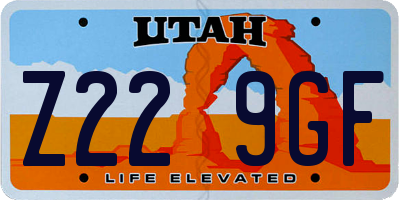 UT license plate Z229GF