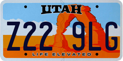 UT license plate Z229LG