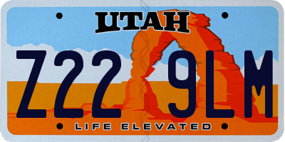 UT license plate Z229LM