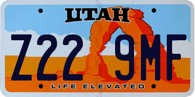 UT license plate Z229MF