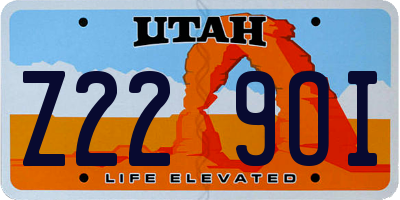 UT license plate Z229OI