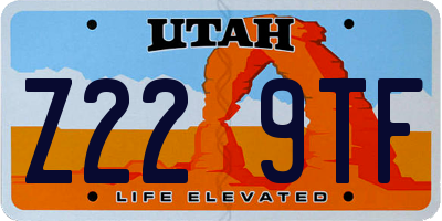 UT license plate Z229TF