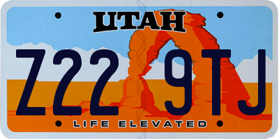 UT license plate Z229TJ