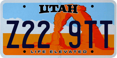 UT license plate Z229TT