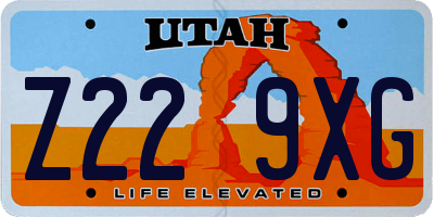 UT license plate Z229XG