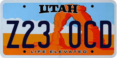 UT license plate Z230CD