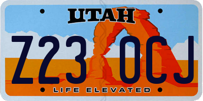 UT license plate Z230CJ