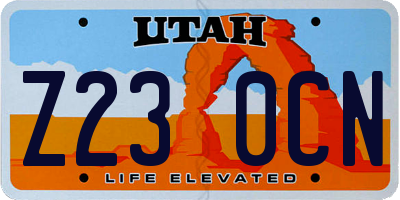 UT license plate Z230CN