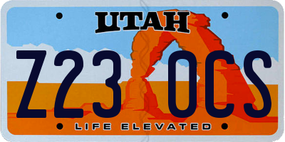 UT license plate Z230CS