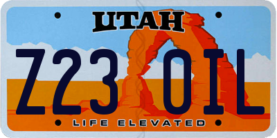 UT license plate Z230IL